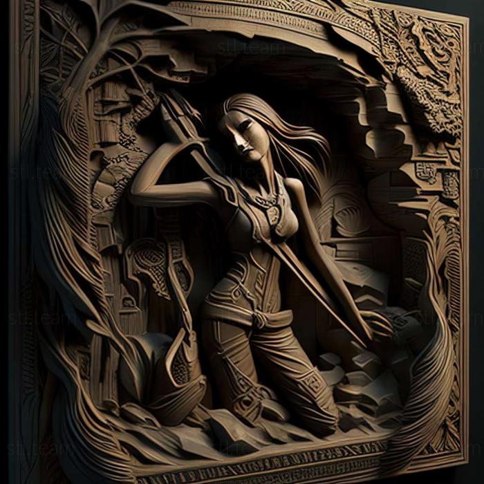 3D model Tomb Raider Underworld  Beneath the Ashes game (STL)